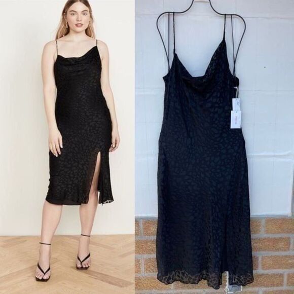 Good American Cowl Asymmetrical Dress 3/ large - Picture 1 of 12